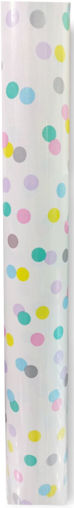 Picture of WHITE SPOTTED WRAPPING ROLL 70CM X 3 METERS
